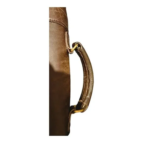 Coach Unisex Brown Leather Adjustable Shoulder Strap Flap Closure Messenger Bag - Picture 8 of 14